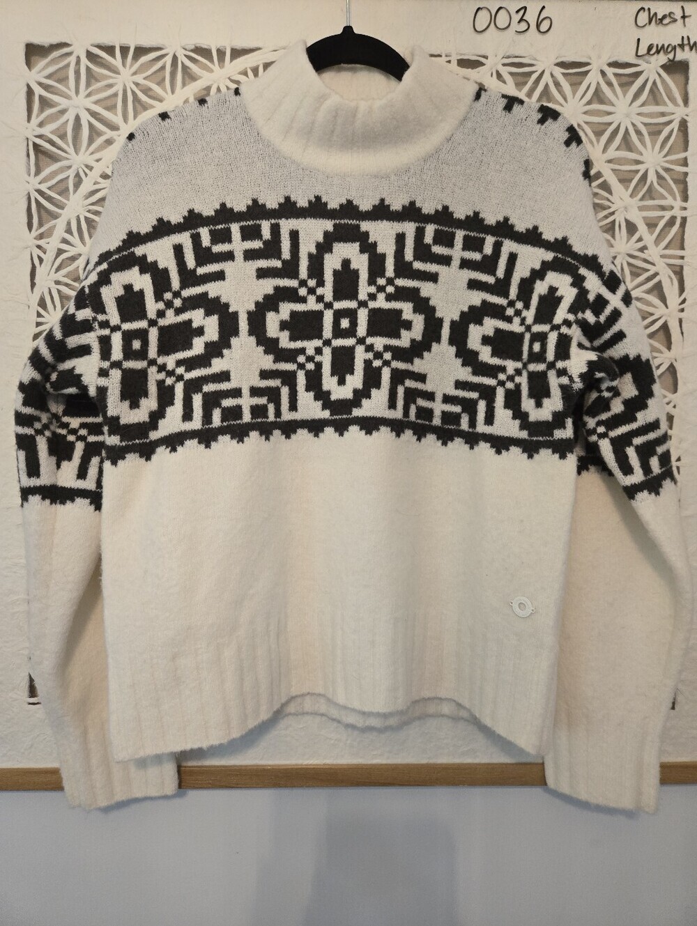 Kari Traa Nordic Mock Neck Sweater Small Fair Isle Ski Pullover